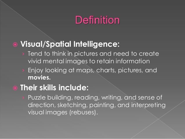 Visual intelligence definition